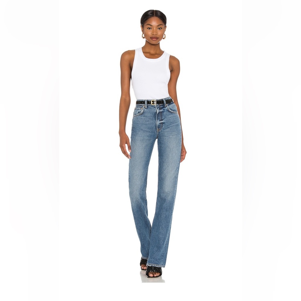 GRLFRND Melanie High Rise Boot Cut Jeans in Size 28